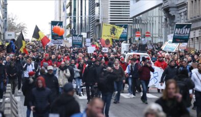 Belçika’da salgın tedbirleri protesto edildi