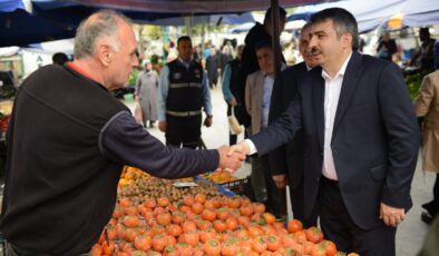  Başkan Yılmaz pazarcı esnafı ile buluştu